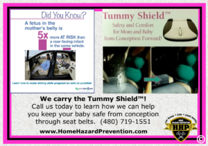 The Tummy Shield can protect both the pregnant mother and her baby during her pregnancy.
