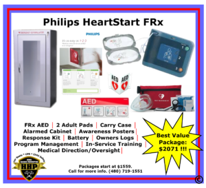 The Philips HeartStart FRx is an extremely durable AED, with an IPX of 2.1