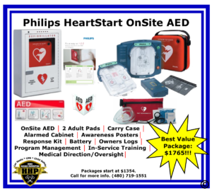 The Philips HeartStart OnSite AED is an extremely popular AED.