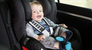 happy baby in car seat!